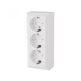   GAO 0312H Business Line IP20 3 férőhelyes földelt aljzat, 3 férőhelyes földelt csatlakozóaljzat, beltéri, 230 V~ / 50 Hz / 16 A, fehér