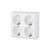 GAO 0313H Business Line IP20 4 férőhelyes földelt aljzat, 4 férőhelyes földelt csatlakozóaljzat, beltéri, 230 V~ / 50 Hz / 16 A, fehér