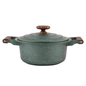   Nava 10-255-030 Ωmega tapadásmentes öntött alumínium lábas fedővel, kőbevonattal, 20 cm