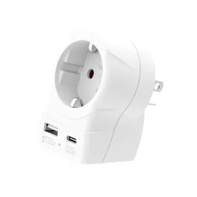   SKROSS 1.500284-E utazó adapter, "Europe to USA", USB-C + USB-A 20W PD, gyorstöltés