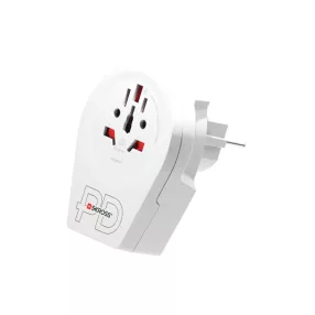   SKROSS 1.500295-E utazó adapter, "World to Europe", USB-C + USB-A 20W PD gyorstöltés