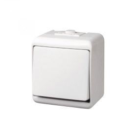   GAO 22081 1 pólusú kapcsoló, kültéri IP44 kivitel, 230 V~ / 50 Hz / 10 A, fehér