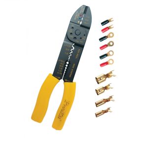   Pro'skit 8PK-313B kábelcsupaszoló és préselő fogó, 230 mm, több féle mérethez, szigetelt és szigeteletlen sarukhoz