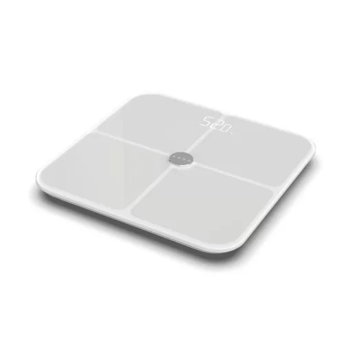 AENO ABS0001S BS1S okos testmérleg, 15 féle mérőszám, LED kijelző, 180 kg-ig terhelhető, AENO app, 10+1 profil, ITO üveg