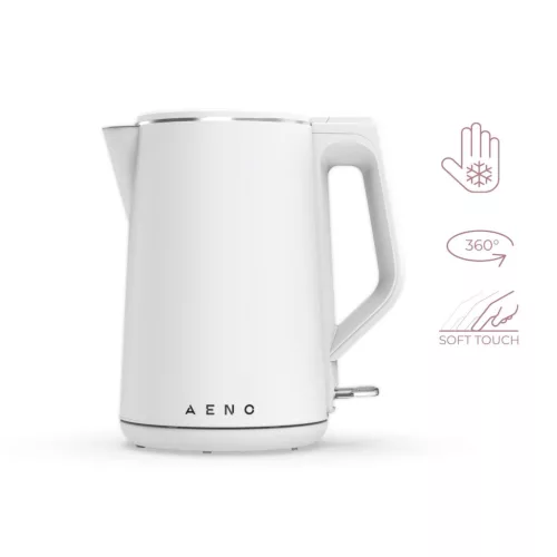 AENO AEK0002 EK2 vízforraló, 2200 W, 1.5 liter kapacitás, dupla falú, LED kijelzés, fehér