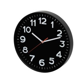   Home AWC300BK fali óra, üveg előlap, kontrasztos, jól leolvasható számlap, 1xAA elem tápellátás, átmérő 300mm