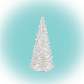   Home CDM 12 LED-es fenyőfa asztali dísz, 12cm, 3D akril dekoráció