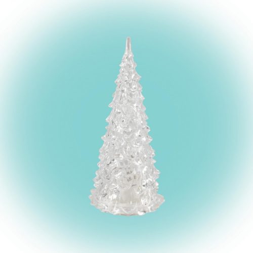 Home CDM 12 LED-es fenyőfa asztali dísz, 12cm, 3D akril dekoráció