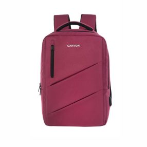   CANYON CNS-BPE5BD1 Urban USB hátizsák 15.6", USB-A port, 22 liter, bordó