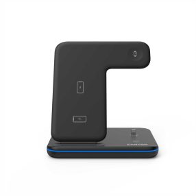   CANYON CNS-WCS302B 3in1 vezeték nélküli töltő, Qi szabvány, micro USB / lightning töltőport, fekete