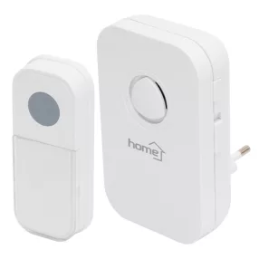   Home DB 1031AC vezeték nélküli csengő, 100m hatótáv, 3-fokozatú hangerő, 36 dallam, 8 párosítható nyomógomb, zavarvédett, 230V-os tápellátás
