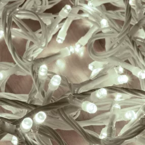   Home DLI 200/WH LED-es fényfüzér, 10 m / 200 db hidegfehér LED, állófényű, fehér vezeték, sorolható, kül- és beltéri kivitel