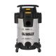 DXV30SAPTA DeWALT DXV30SAPTA száraz-nedves porszívó, rozsdamentes váz, készülékcsatlakozóval, 30 liter, 15 Kpa, 37,8 l/s, 8 tartozék, 1050 W