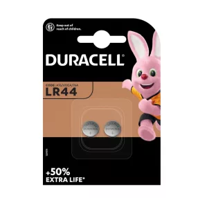   Duracell LR44 10PP040020 alkáli gombelem, 1,5 V feszültség, 2db/bliszter