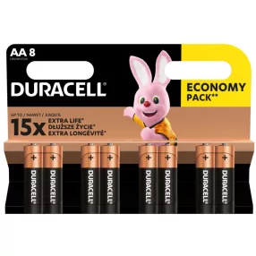   Duracell LR6 10PP110025 AA alkáli elem, 1,5 V feszültség, 8db/bliszter