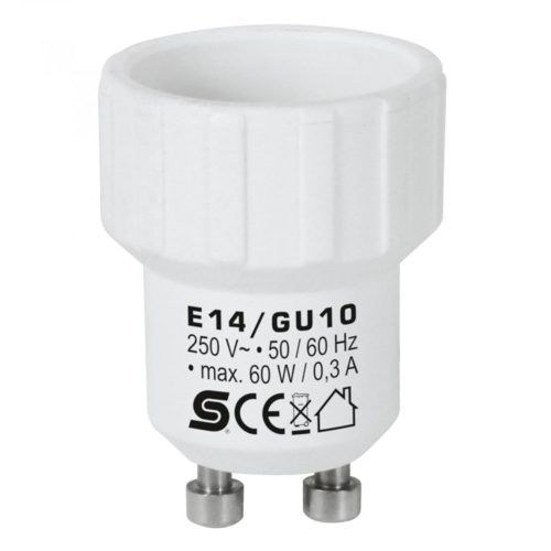 E14/GU10 Home E14/GU10 foglalatátalakító adapter, max. 0,3 A