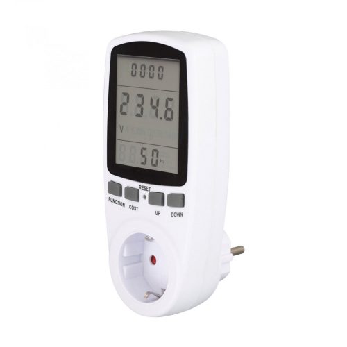EM 04 Home EM 04 fogyasztásmérő, fogyasztás és költség ellenőrzése, teljesítmény, feszültség, áramerősség, fogyasztás, költségek kijelzése, 250 V, 3680 W