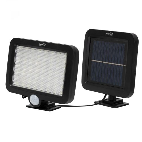 FLP250SOLAR Home FLP250SOLAR napelemes LED reflektor, 250 lm, PIR mozgásérzékelő, 120° 5m, 56 db hidegfehér SMD LED, energiatakarékos, műanyag, IP44