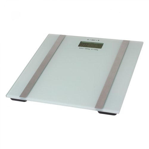 HG FMZ 18 Home HG FMZ 18 fürdőszobai mérleg, méréshatár 180 kg, mérési pontosság 100 g, LCD kijelző, testzsír, testhidratáltság, izomtömeg meghatározás