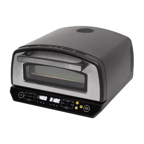 HOME HGPZ450 elektromos pizzasütő, max. 2000 W, max. 450 °C, LED kijelző, érintőgomb, fém ház, multifunkciós