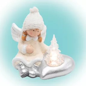   KDC 13 Home KDC 13 LED-es kerámia figura, angyal, 1 db LED, fenyőfa