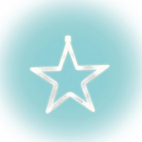   Home KID 411 csillag ablakdísz, 8 db LED, öntapadós elemtartó