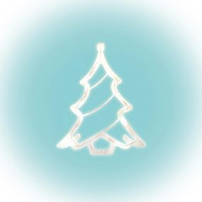   Home KID 412 karácsonyfa ablakdísz, 8 db LED, öntapadós elemtartó