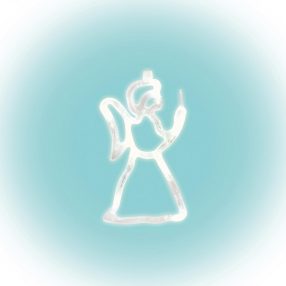   Home KID 413 angyal ablakdísz, 8 db LED, öntapadós elemtartó