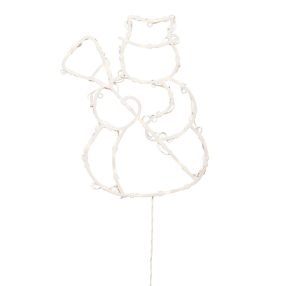   HOME KID507BWW hóember ablakdísz, 35 db melegfehér LED, időzítő, elemes, beltéri kivitel