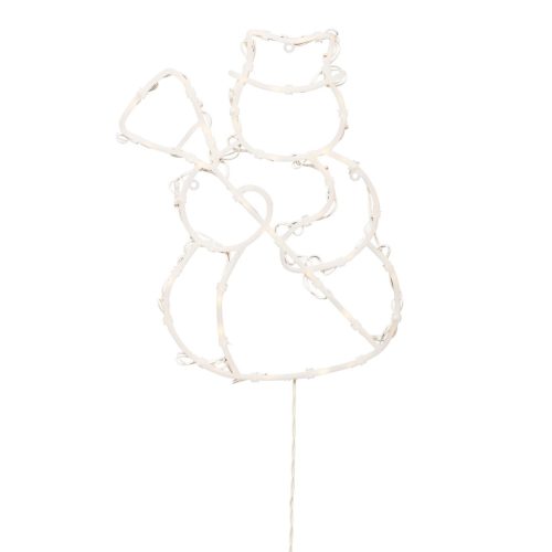 HOME KID507BWW hóember ablakdísz, 35 db melegfehér LED, időzítő, elemes, beltéri kivitel