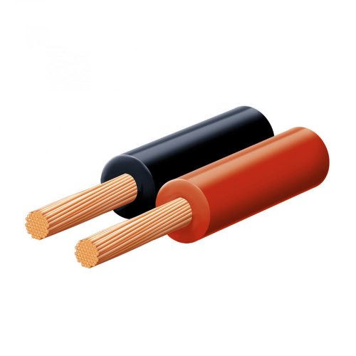 KL 0,5-10X Hangszóróvezeték, piros-fekete, 2x0,5mm, 10m