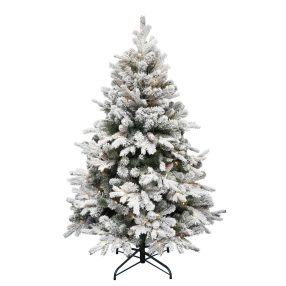   KMF8LED240 havas műfenyő LED-ekkel, 460db melegfehér LED, 8 program, 240cm magas, 144cm átmérő, 3D és 2D tűlevelek, hálózati tápellátás, beltéri kivitel