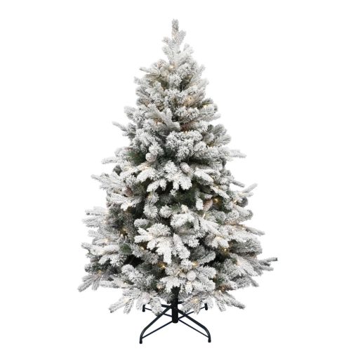 KMF8LED240 havas műfenyő LED-ekkel, 460db melegfehér LED, 8 program, 240cm magas, 144cm átmérő, 3D és 2D tűlevelek, hálózati tápellátás, beltéri kivitel