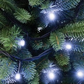   Home KSI 100/WH LED-es fényfüzér, 10 m / 100 db hidegfehér LED, állófényű, fekete vezeték, kül- és beltéri kivitel