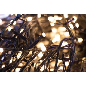   Home LED248WW LED fényfüzér, 240db melegfehér LED, 23,9m hosszúságú, 8 program időzítővel, zöld vezeték, adapteres tápellátás, kül- és beltéri kivitel