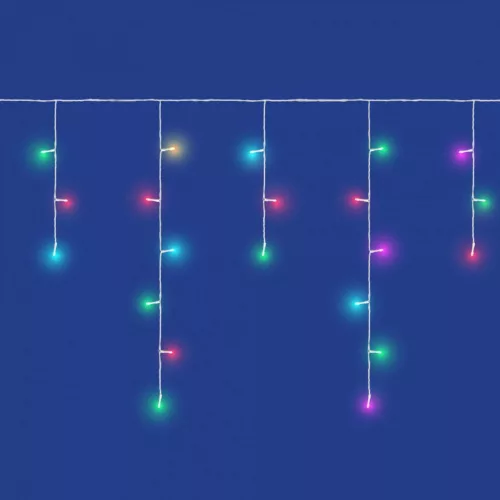 iSparkle LEDS108IV-1 LED-es fényfüggöny, 3 m / 108 db RGB LED, applikációval vezérelhető, smart, kül- és beltéri kivitel