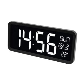   Home LTCJUMBO óra és hőmérő, asztali és fali óra, USB adapter hosszú, 3m vezetékkel, a környezethez alkalmazkodó fényerő