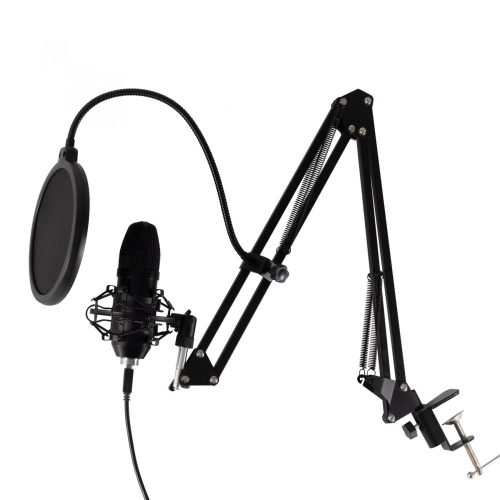 M 100USB SAL M 100USB mikrofonszett, forgatható asztali állvány, rezgéscsillapított, dupla rétegű popup filter, Plug & Play, kondenzátormikrofon