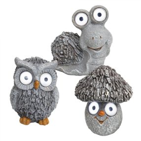   Home MX 639 napelemes kerti lámpa, gomba / bagoly / csiga, 2 db fehér LED, automatikus, akkumulátoros