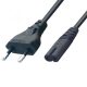 N 11/VDE Home N 11/VDE hálózati csatlakozókábel, 1,5 m, H03VVH2-F 2x0,5 mm2, max.500W, fekete