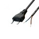 N 2/VDE Home N 2/VDE hálózati csatlakozókábel, 1,5 m, H03VVH2-F 2x0,75 mm2 kábel, ónozott véggel, max.500W, fekete