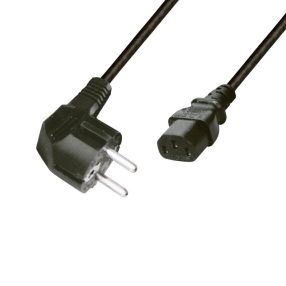   Home N 5 számítógépes hálózati csatlakozókábel, 2 m, H05VV-F 3G0,75 mm2 kábellel, védőérintkezős, max.1380W, fekete