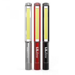   NEBO NEB-6373-G Lil Larry munkalámpa, 250 lm, mágneses, övcsipesz, csúszásgátló markolat