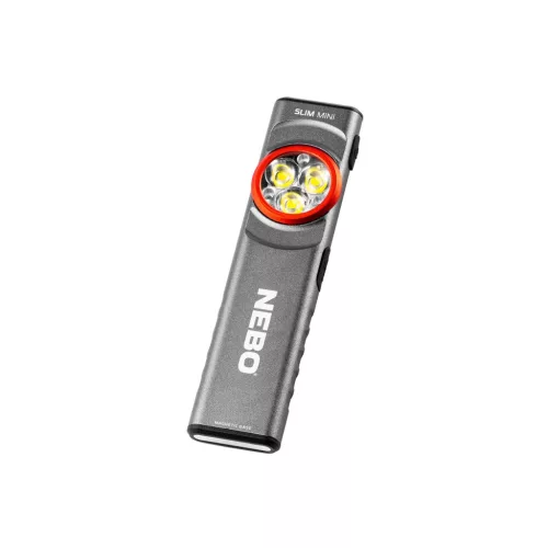 NEBO NEB-FLT-1042-G SLIM MINI zseblámpa, 250 lumen, 450mAh, IPX4, alumínium burkolat, mágneses talp