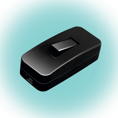 NV 1K/BK Home NV 1K/BK zsinórközi 1 pólusú kapcsoló, beltéri használatra, H03VVH2-F, 2X0,75 mm2 kábellel szerelhető, max. 4A, fekete