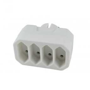   Home NV 24/WH hálózati elosztó, 4 EURO aljzat gyermekvédelemmel ellátva, max. 4 x 500 W, fehér