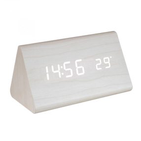   Home OC 07 digitális LED ébresztőóra, tapsra aktiválható fehér kijelző, dátum és hőmérséklet kijelzés, ébresztés, elemes tápellátás