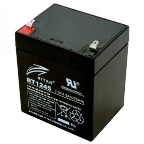   Ritar RT 1245E ólomakkumulátor, 12V/4,5 Ah, 5 éves élettartam, zárt konstrukció