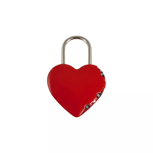 STANLEY S742-065 szív alakú lakat, 40 mm, számkombinációs, piros