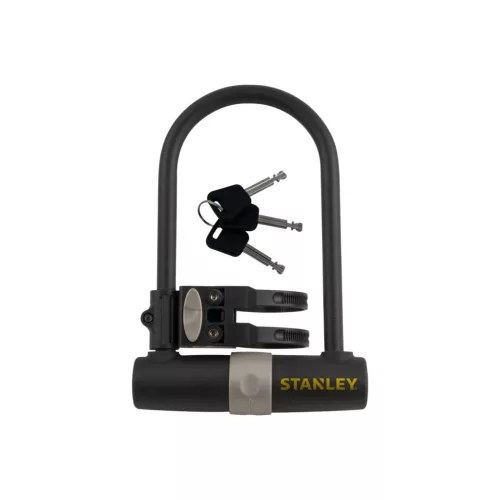 STANLEY S755-201 kerékpár zár, U-alakú, 3 kulcsos, 247 mm hosszúság